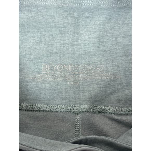 Beyond Yoga Bike Shorts Large Womens Blue Spacedye Cross Front Activewear - Picture 6 of 8